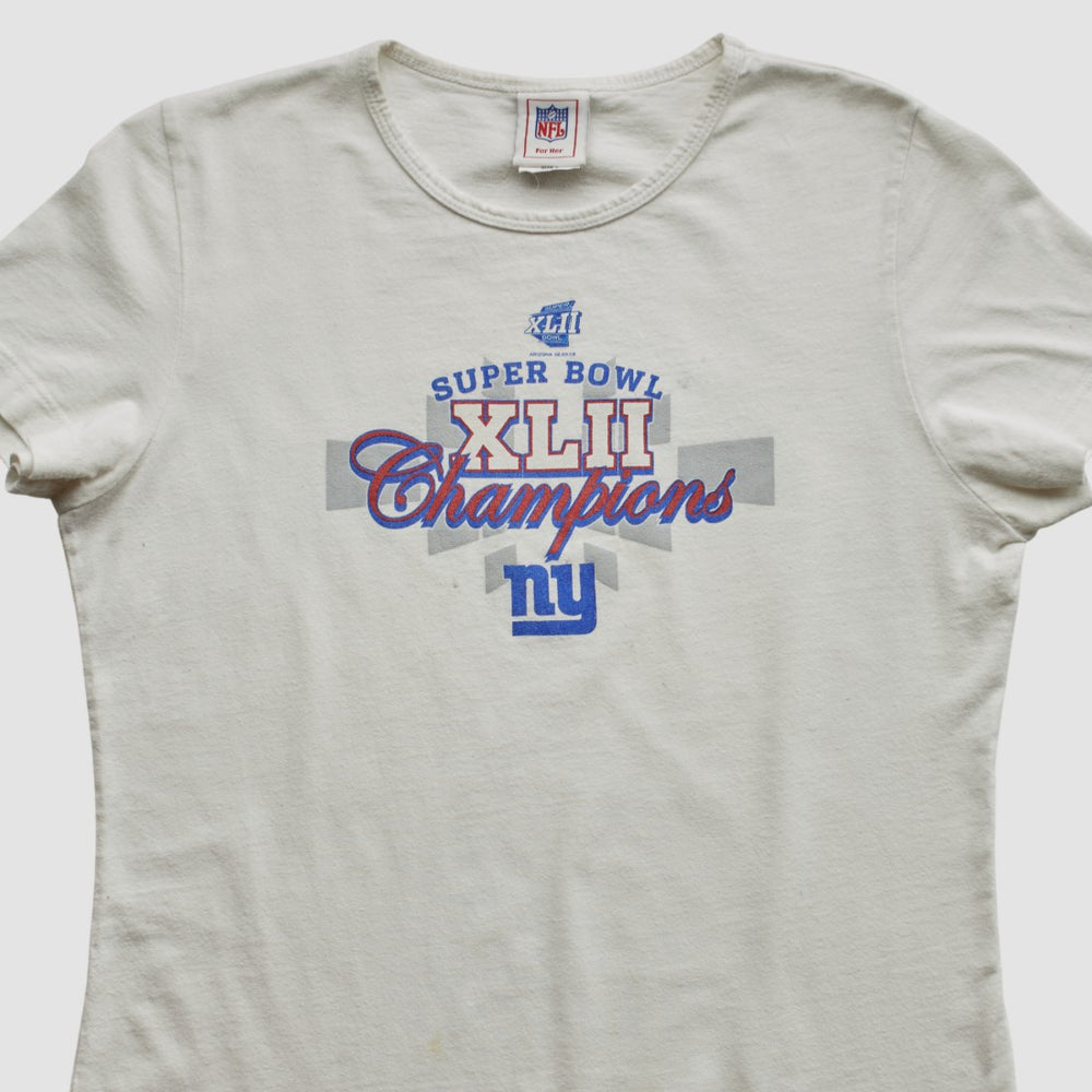 Fanatics Super Bowl XLII NFL 2008 T-shirt White Vintage