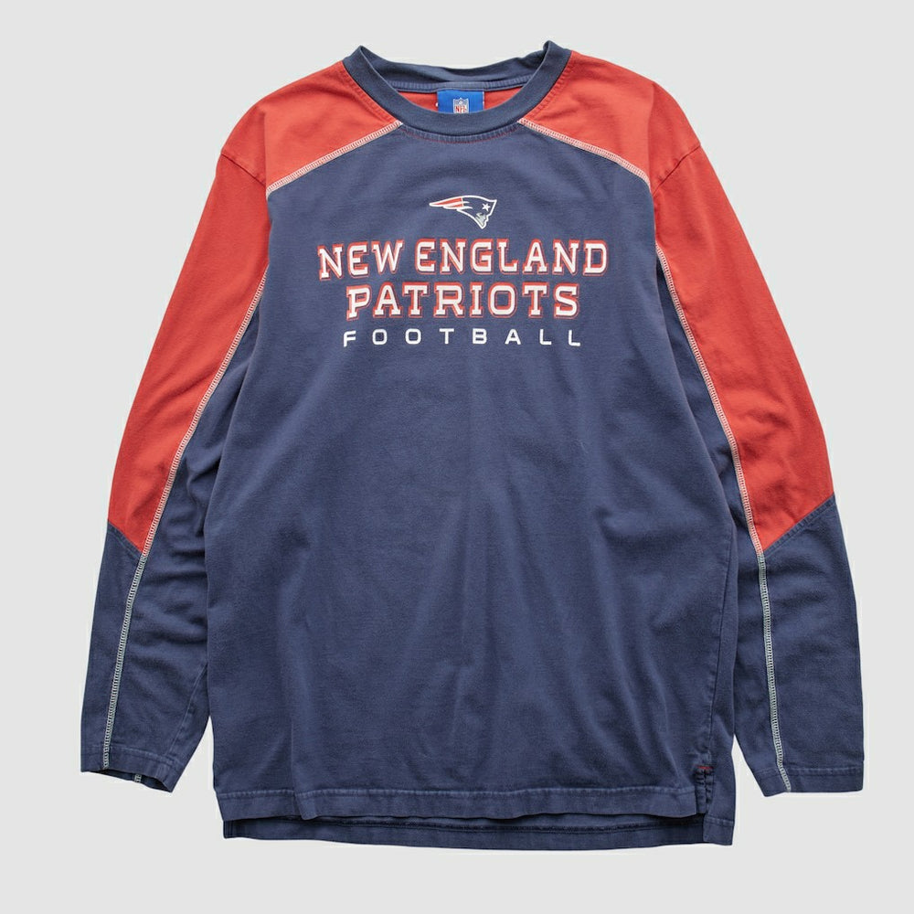 Fanatics New England Patriots NFL 2000s Long Sleeve T-shirt Navy Vintage