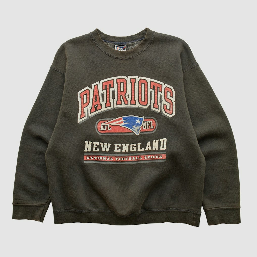 Fanatics New England Patriots Pro Player 90s Pullover Sweatshirt Charcoal Vintage