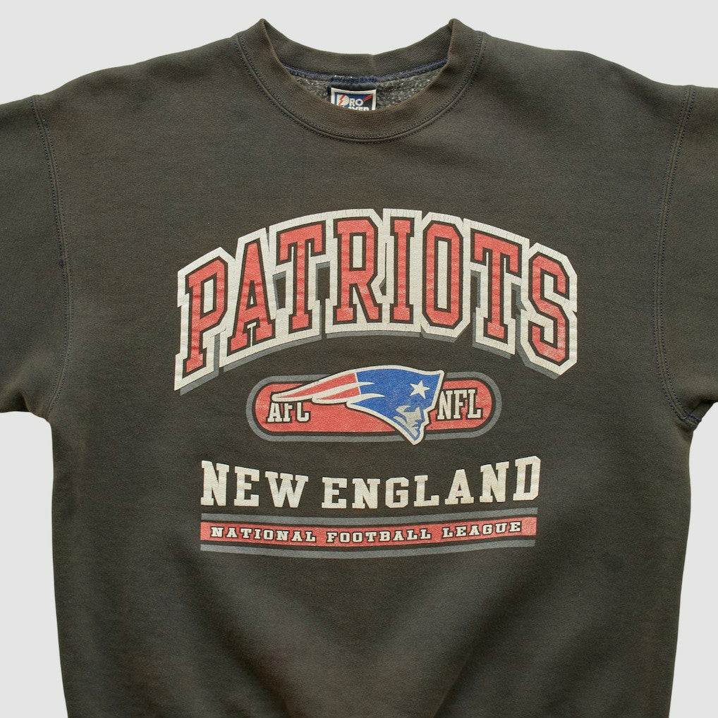 Fanatics New England Patriots Pro Player 90s Pullover Sweatshirt Charcoal Vintage