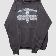 Fanatics Pittsburgh Steelers NFL 2008 Hooded Pullover Sweatshirt Black Vintage