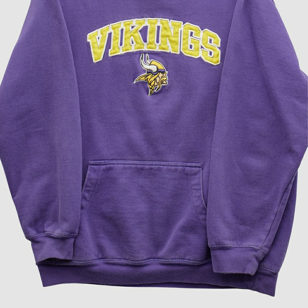 Fanatics Minnesota Vikings NFL 2000s Hooded Pullover Sweatshirt Purple Vintage