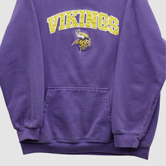 Fanatics Minnesota Vikings NFL 2000s Hooded Pullover Sweatshirt Purple Vintage