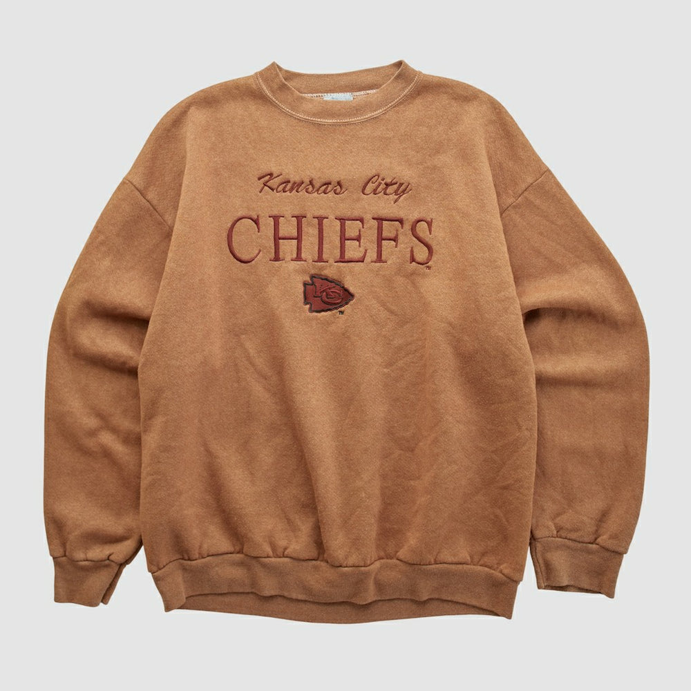 Fanatics Kansas City Chiefs Logo 7 90s Pullover Sweatshirt Clay Vintage