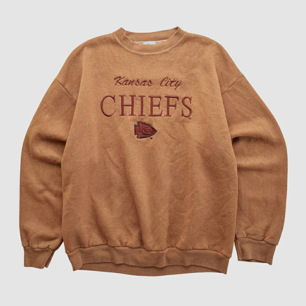 Fanatics Kansas City Chiefs Logo 7 90s Pullover Sweatshirt Clay Vintage