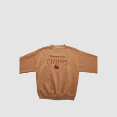 Fanatics Kansas City Chiefs Logo 7 90s Pullover Sweatshirt Clay Vintage