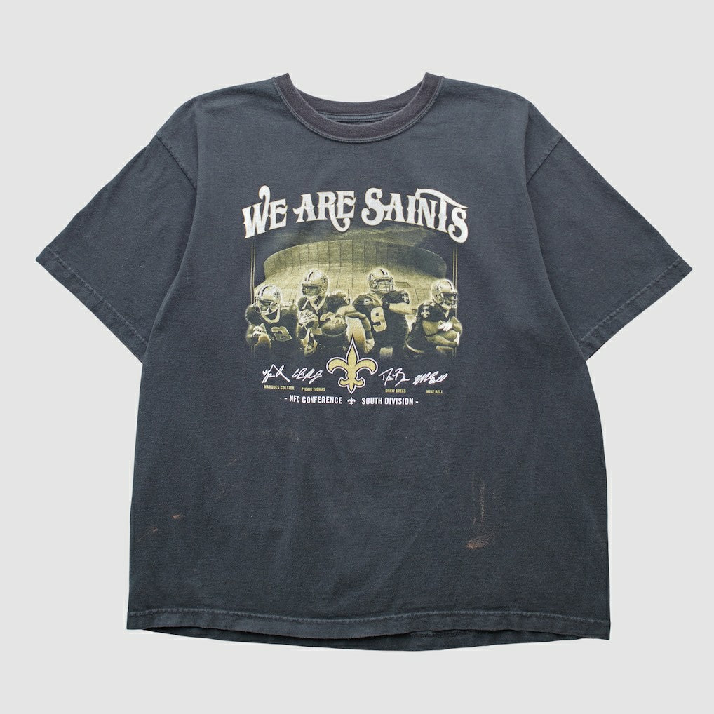 Fanatics New Orleans Saints Reebok 2000s T-shirt Black Vintage