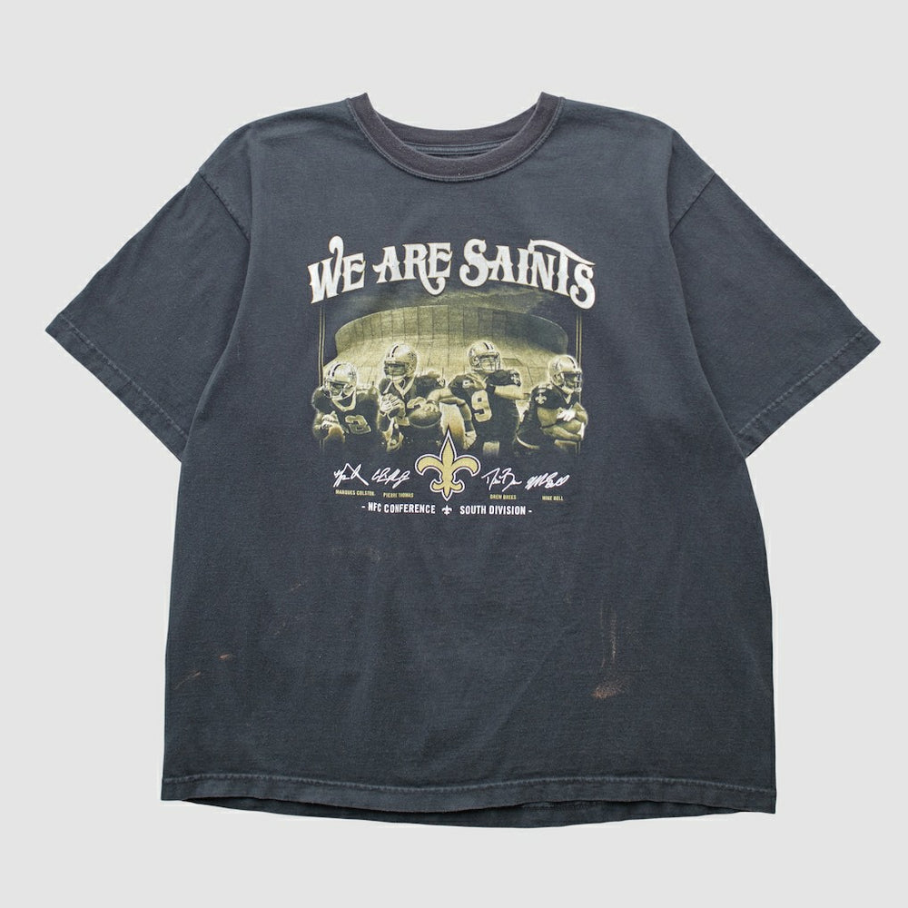 Fanatics New Orleans Saints Reebok 2000s T-shirt Black Vintage