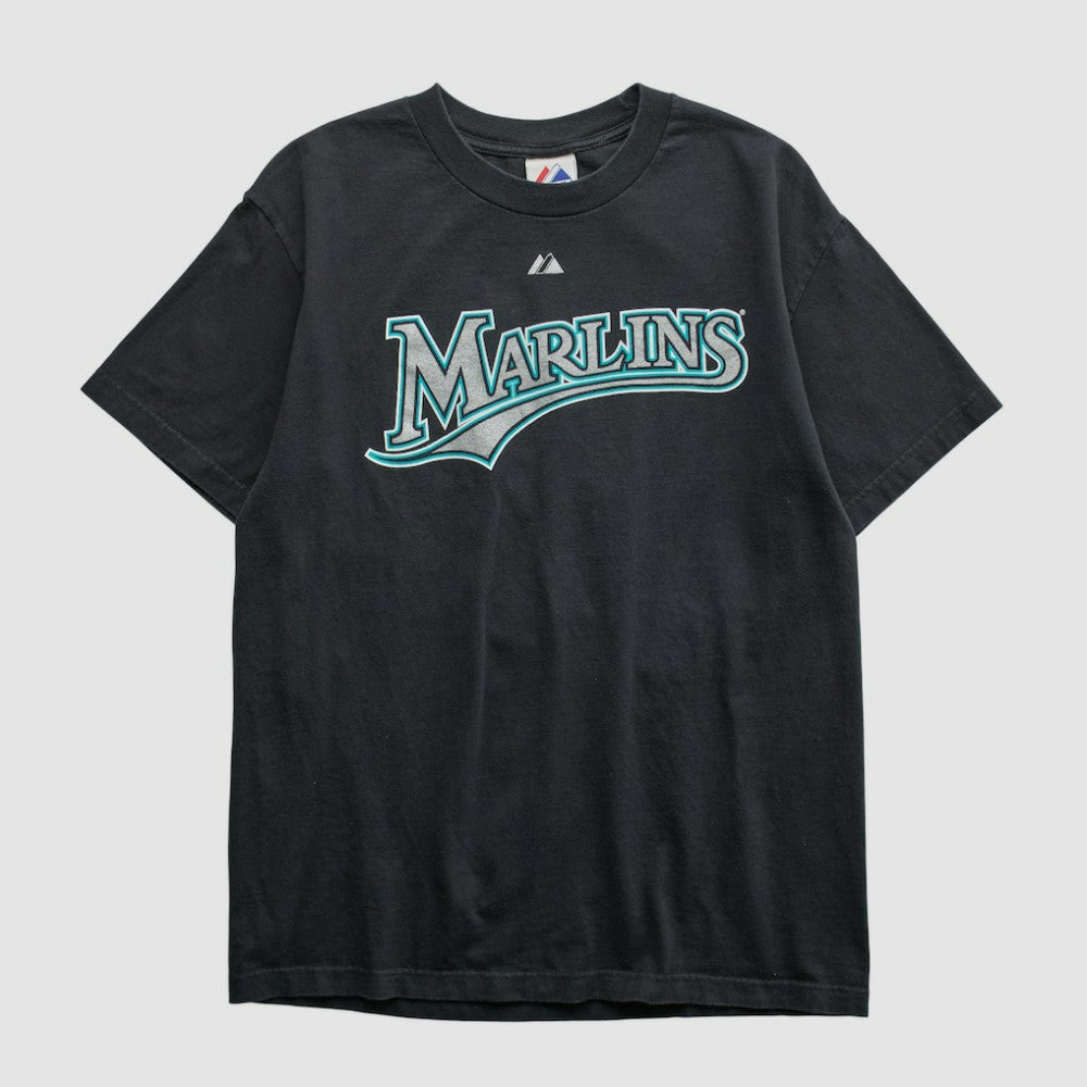 Miami Marlins Majestic 2000s T-shirt - Black - Vintage - Fanatics Discount