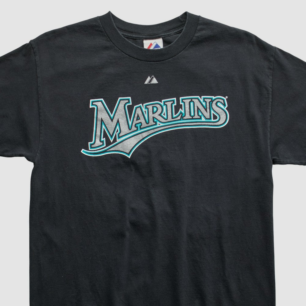 Miami Marlins Majestic 2000s T-shirt - Black - Vintage - Fanatics Discount