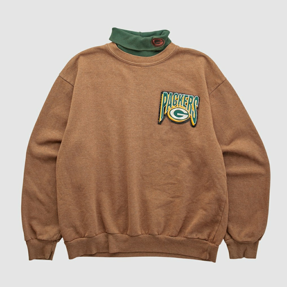 Fanatics Green Bay Packers Majestic 90s Pullover Sweatshirt Clay Vintage
