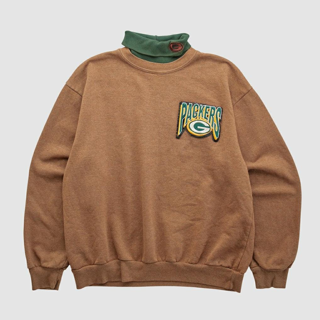 Fanatics Green Bay Packers Majestic 90s Pullover Sweatshirt Clay Vintage