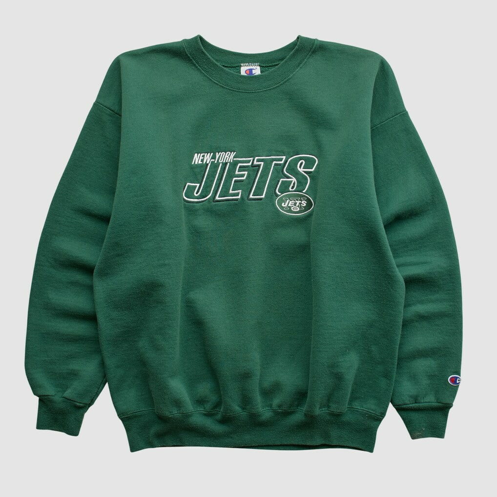 Fanatics New York Jets Champion 2000s Pullover Sweatshirt Green Vintage