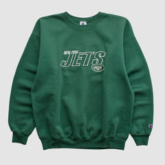 Fanatics New York Jets Champion 2000s Pullover Sweatshirt Green Vintage