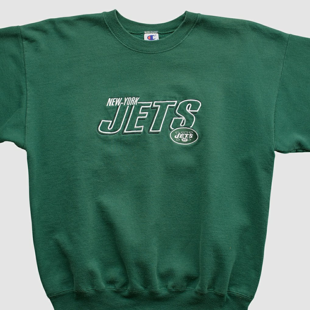 Fanatics New York Jets Champion 2000s Pullover Sweatshirt Green Vintage