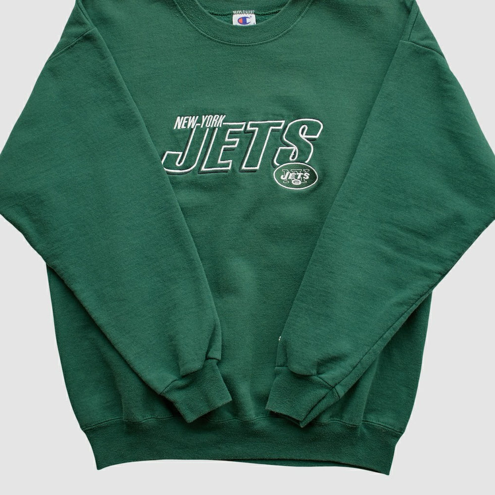 Fanatics New York Jets Champion 2000s Pullover Sweatshirt Green Vintage