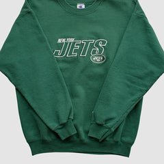 Fanatics New York Jets Champion 2000s Pullover Sweatshirt Green Vintage
