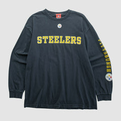 Fanatics Pittsburgh Steelers NFL 2000s Long Sleeve T-shirt Black Vintage