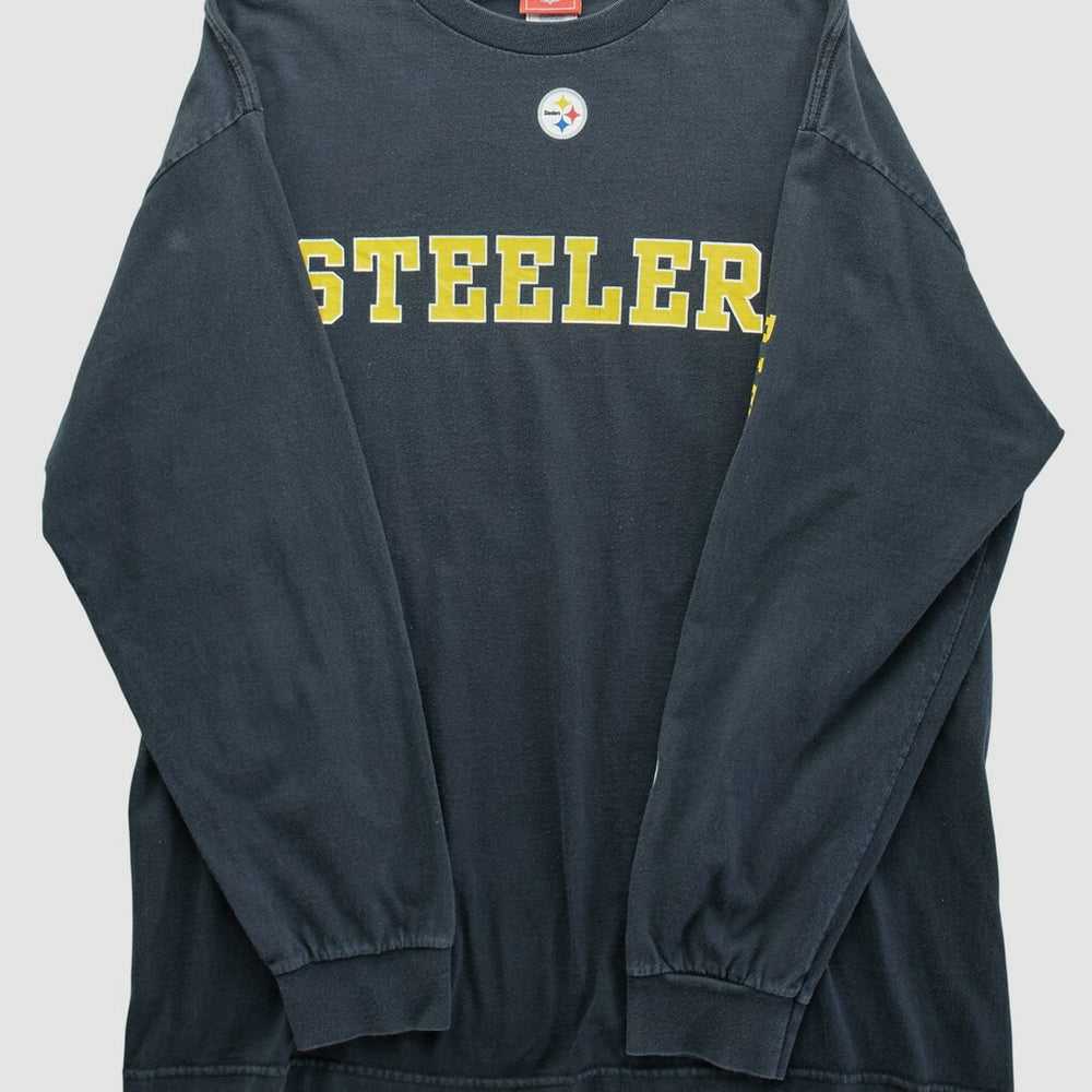 Fanatics Pittsburgh Steelers NFL 2000s Long Sleeve T-shirt Black Vintage