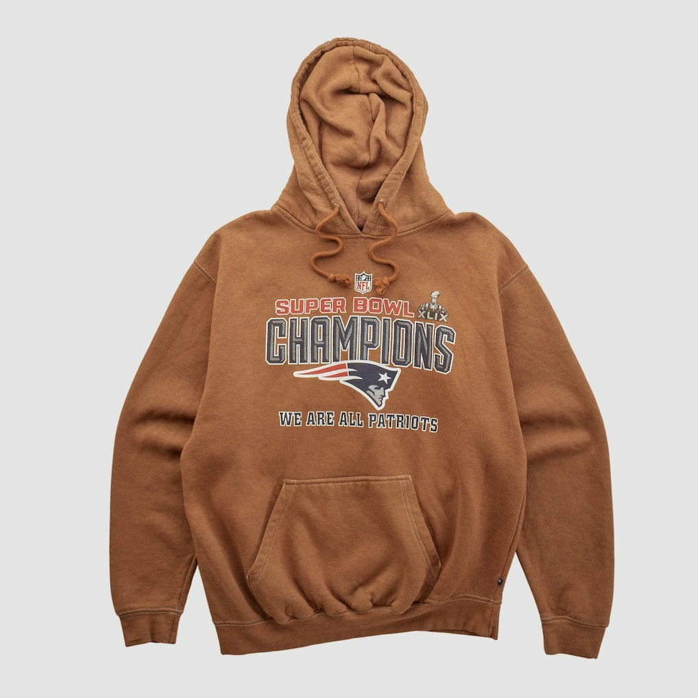 Fanatics Super Bowl XLIX Pennant Sportswear 2015 Hooded Pullover Sweatshirt Clay Vintage
