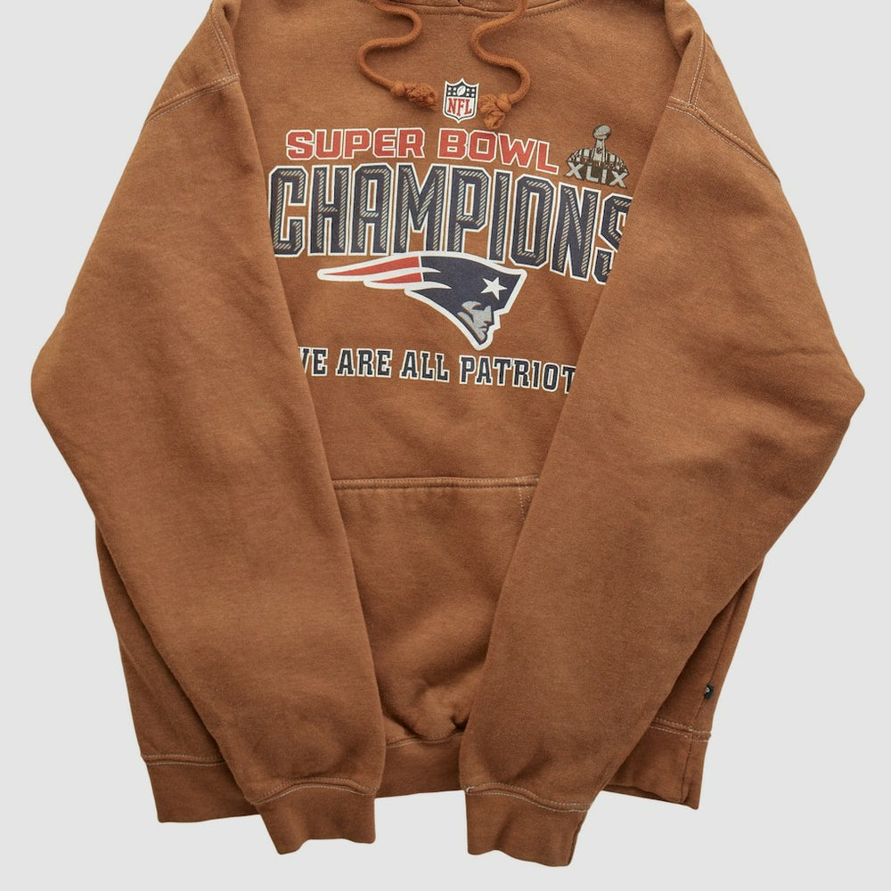 Fanatics Super Bowl XLIX Pennant Sportswear 2015 Hooded Pullover Sweatshirt Clay Vintage