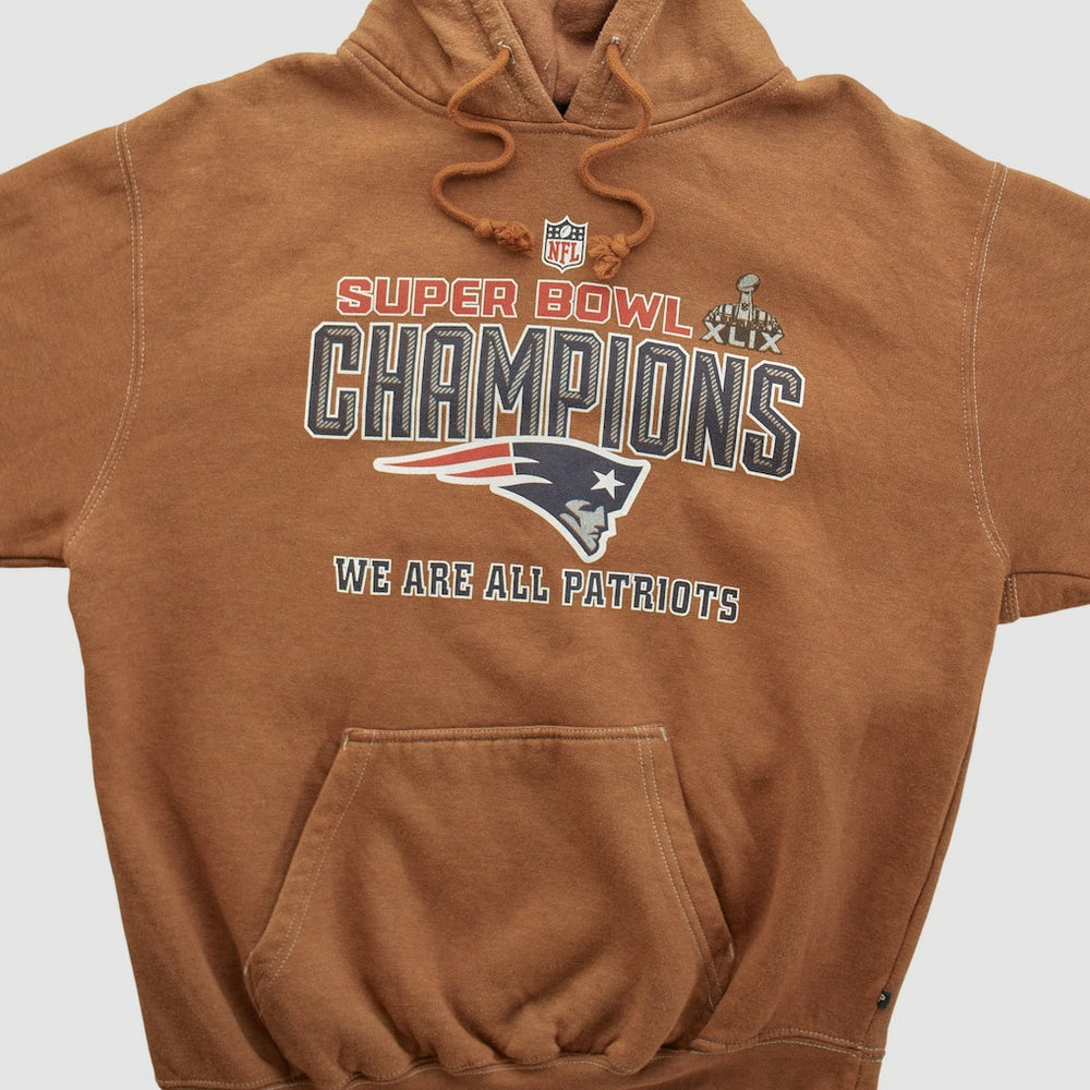 Fanatics Super Bowl XLIX Pennant Sportswear 2015 Hooded Pullover Sweatshirt Clay Vintage