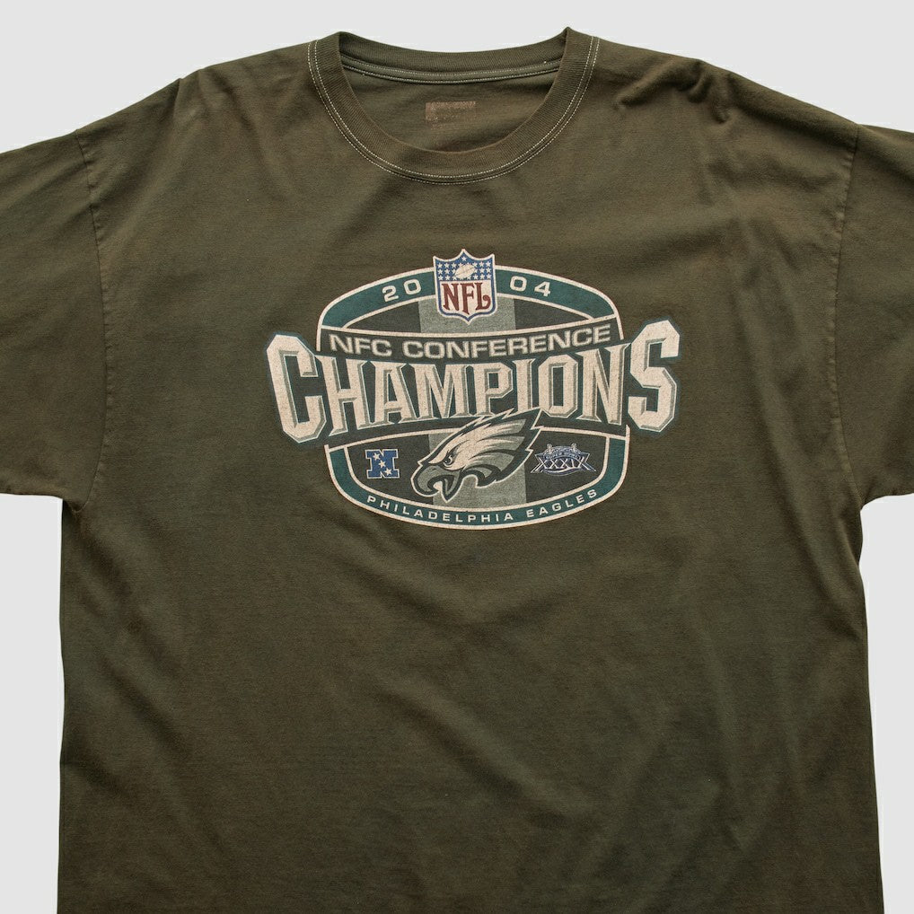 Fanatics NFC Conference Champs 2004 T-shirt Brown Vintage