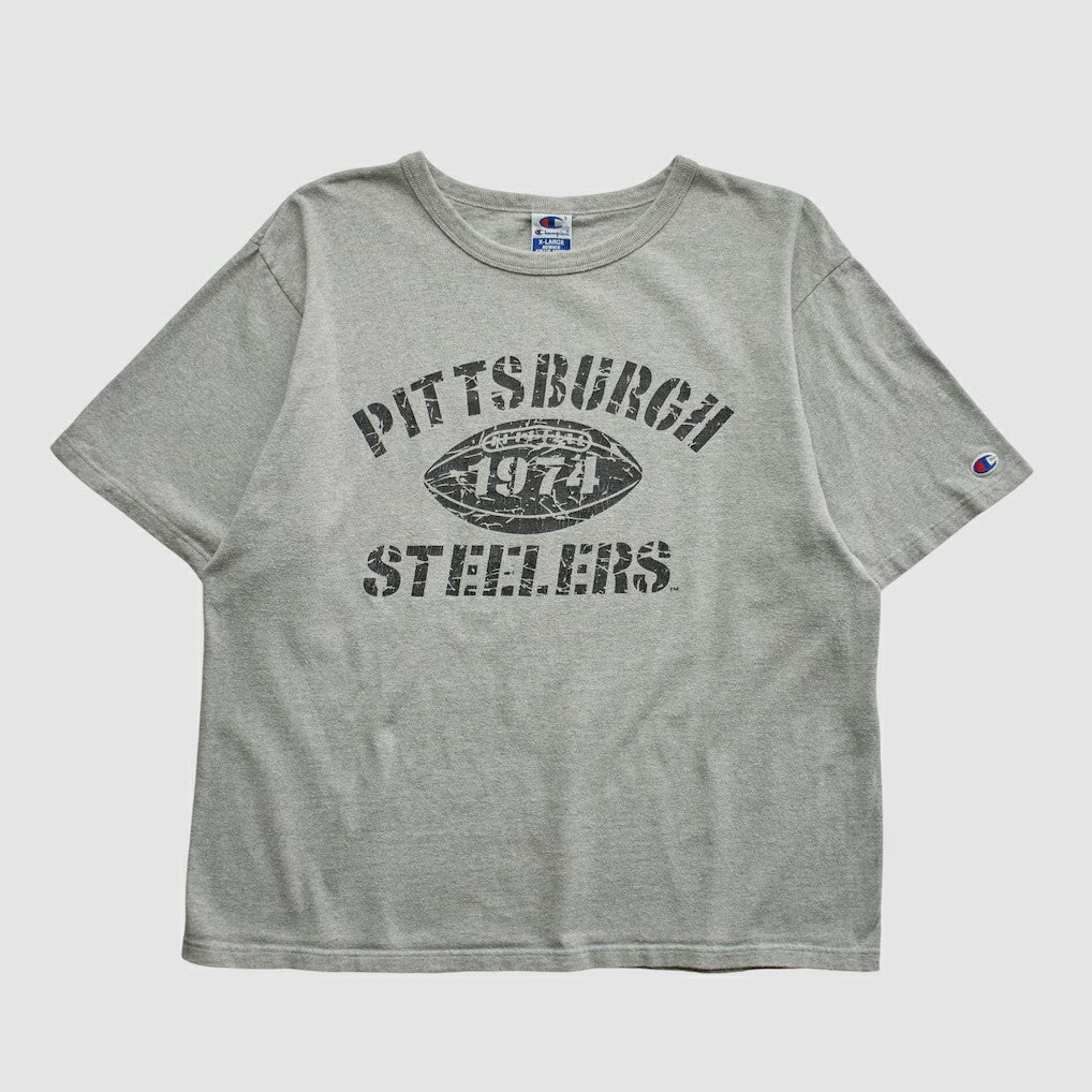 Fanatics Pittsburgh Steelers Champion 90s T-shirt Heather Gray Vintage