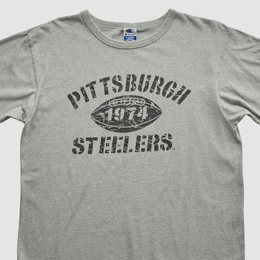 Fanatics Pittsburgh Steelers Champion 90s T-shirt Heather Gray Vintage