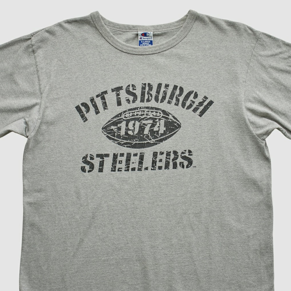 Fanatics Pittsburgh Steelers Champion 90s T-shirt Heather Gray Vintage