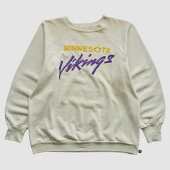 Fanatics Minnesota Vikings Logo 7 80s Pullover Sweatshirt White Vintage