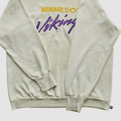 Fanatics Minnesota Vikings Logo 7 80s Pullover Sweatshirt White Vintage