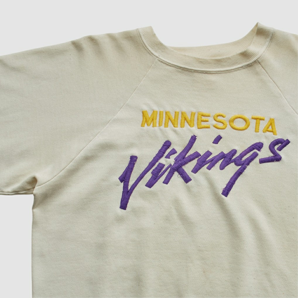 Fanatics Minnesota Vikings Logo 7 80s Pullover Sweatshirt White Vintage