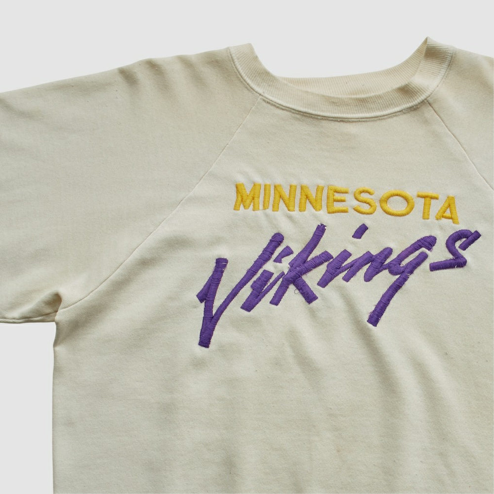 Fanatics Minnesota Vikings Logo 7 80s Pullover Sweatshirt White Vintage