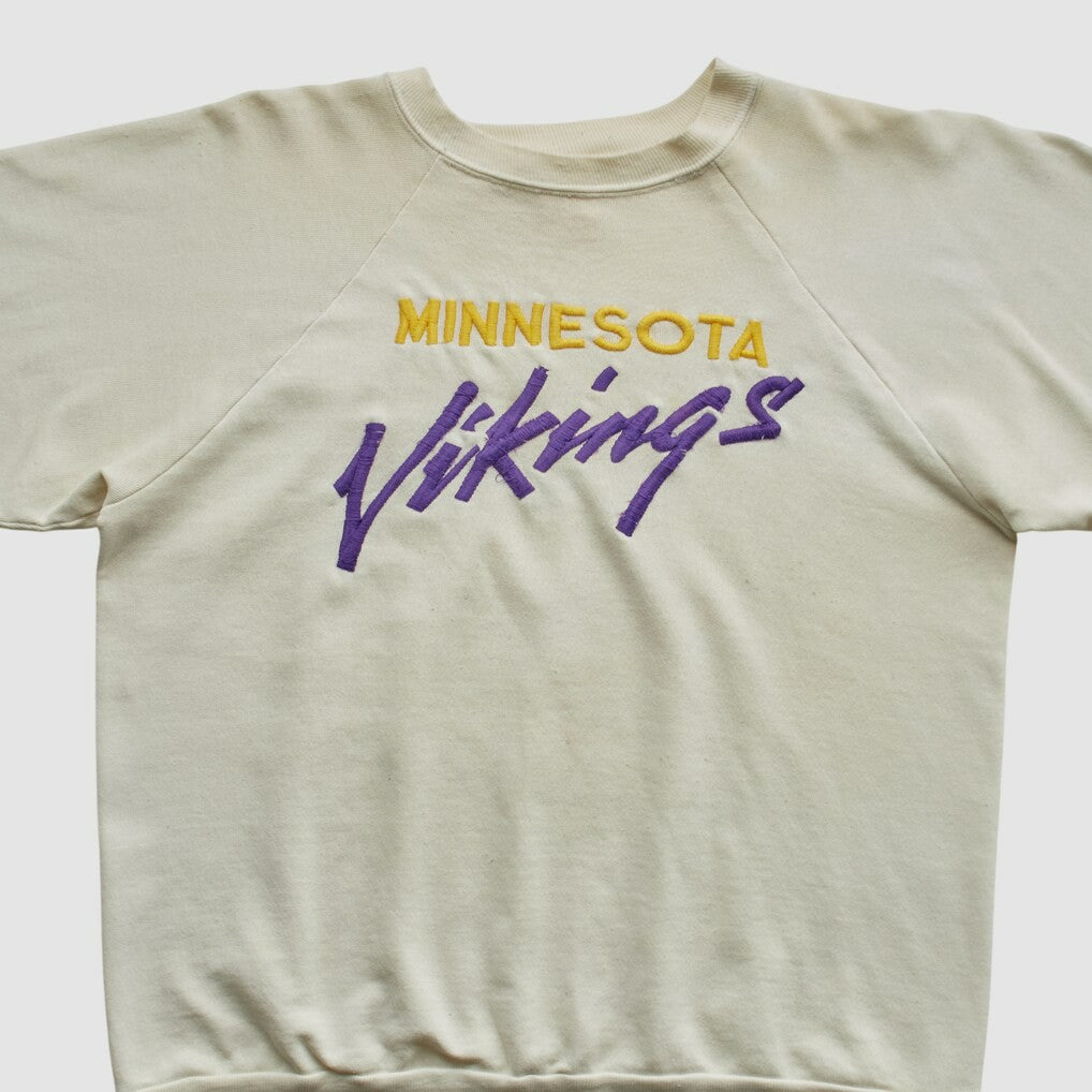 Fanatics Minnesota Vikings Logo 7 80s Pullover Sweatshirt White Vintage
