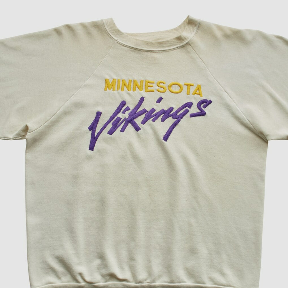 Fanatics Minnesota Vikings Logo 7 80s Pullover Sweatshirt White Vintage
