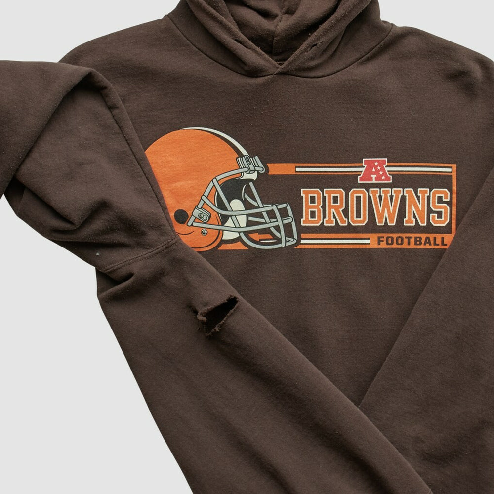 Fanatics Cleveland Browns NFL 2000s Hooded Pullover Sweatshirt Brown Vintage
