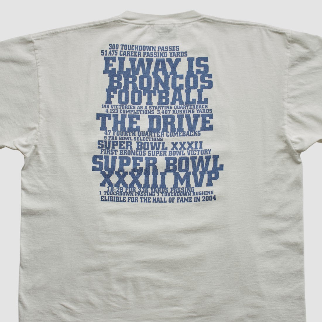 Fanatics Super Bowl XXXIII MVP 1999 T-shirt White Vintage