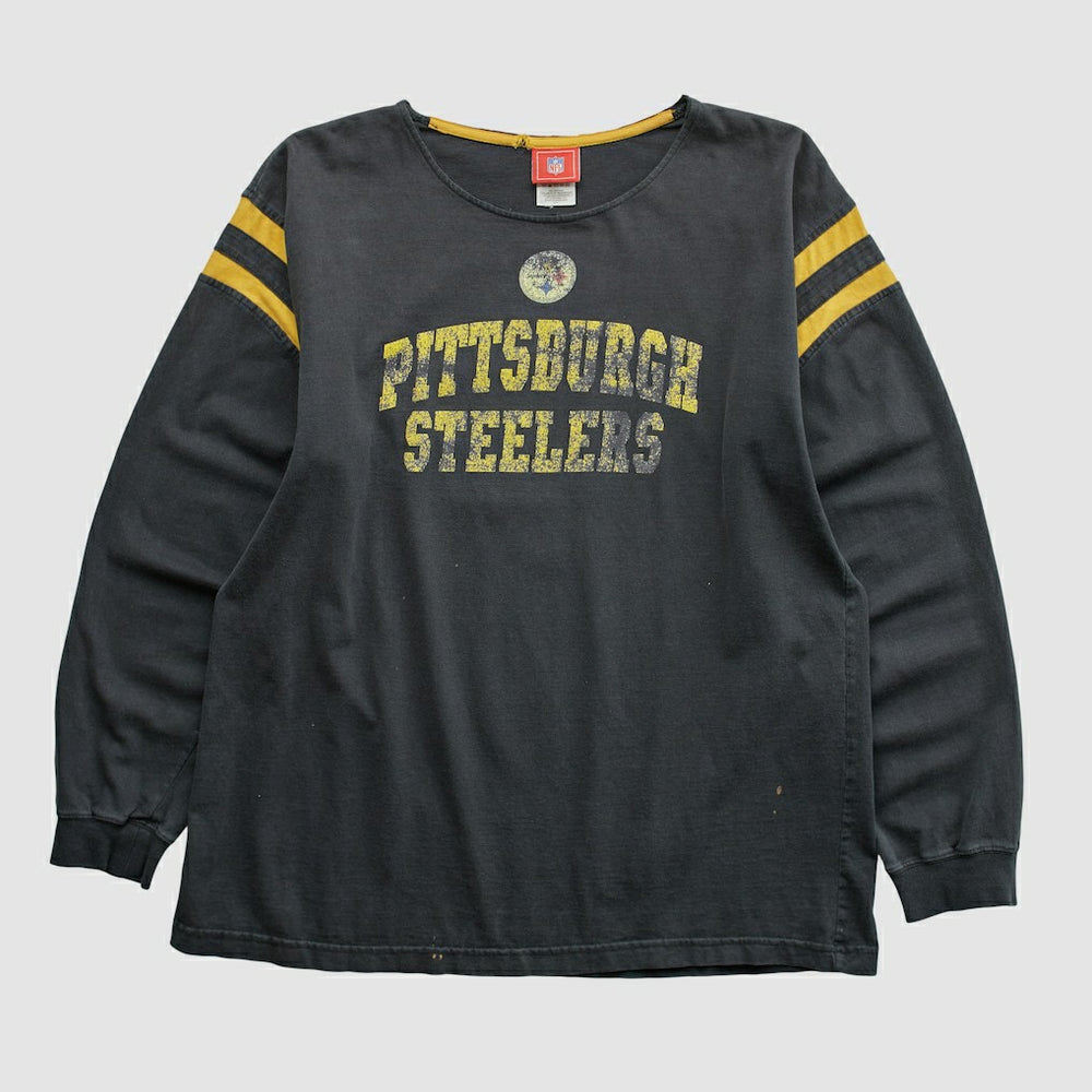 Fanatics Pittsburgh Steelers NFL 2000s Long Sleeve T-shirt Black Vintage