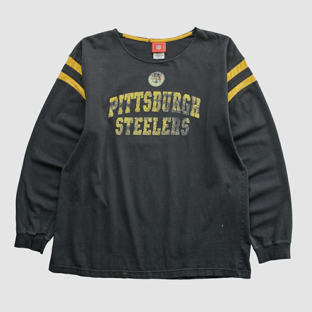 Fanatics Pittsburgh Steelers NFL 2000s Long Sleeve T-shirt Black Vintage