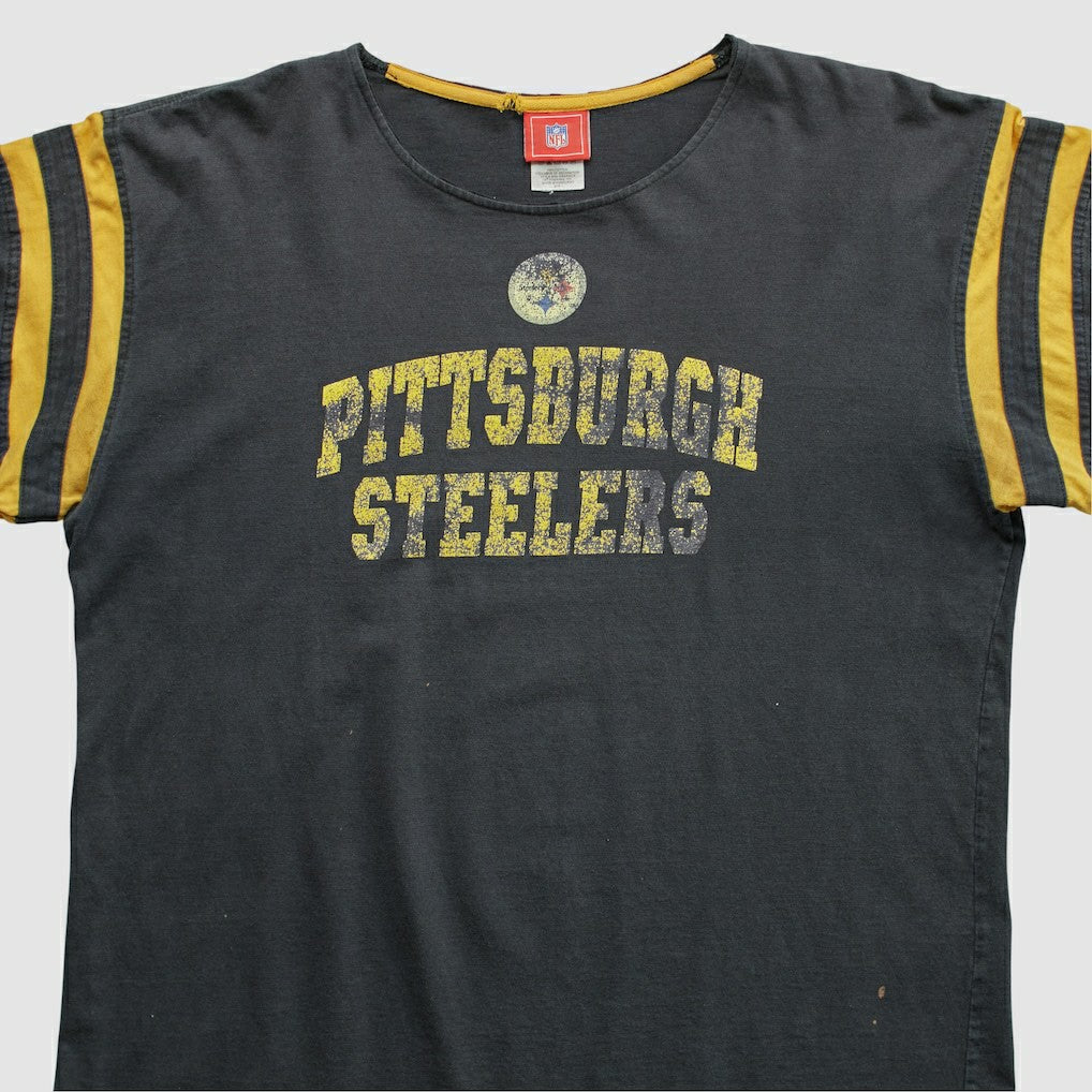 Fanatics Pittsburgh Steelers NFL 2000s Long Sleeve T-shirt Black Vintage