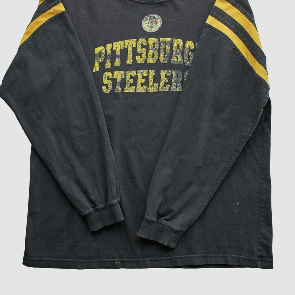 Fanatics Pittsburgh Steelers NFL 2000s Long Sleeve T-shirt Black Vintage
