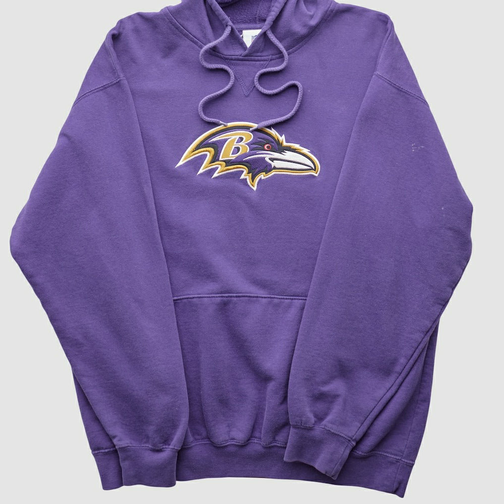 Fanatics Baltimore Ravens NFL 2000s Hooded Pullover Sweatshirt Purple Vintage