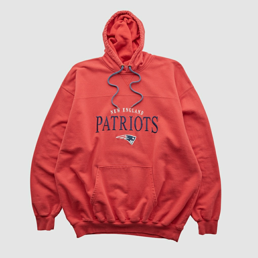 Fanatics New England Patriots NFL 2000s Hooded Pullover Sweatshirt Red Vintage