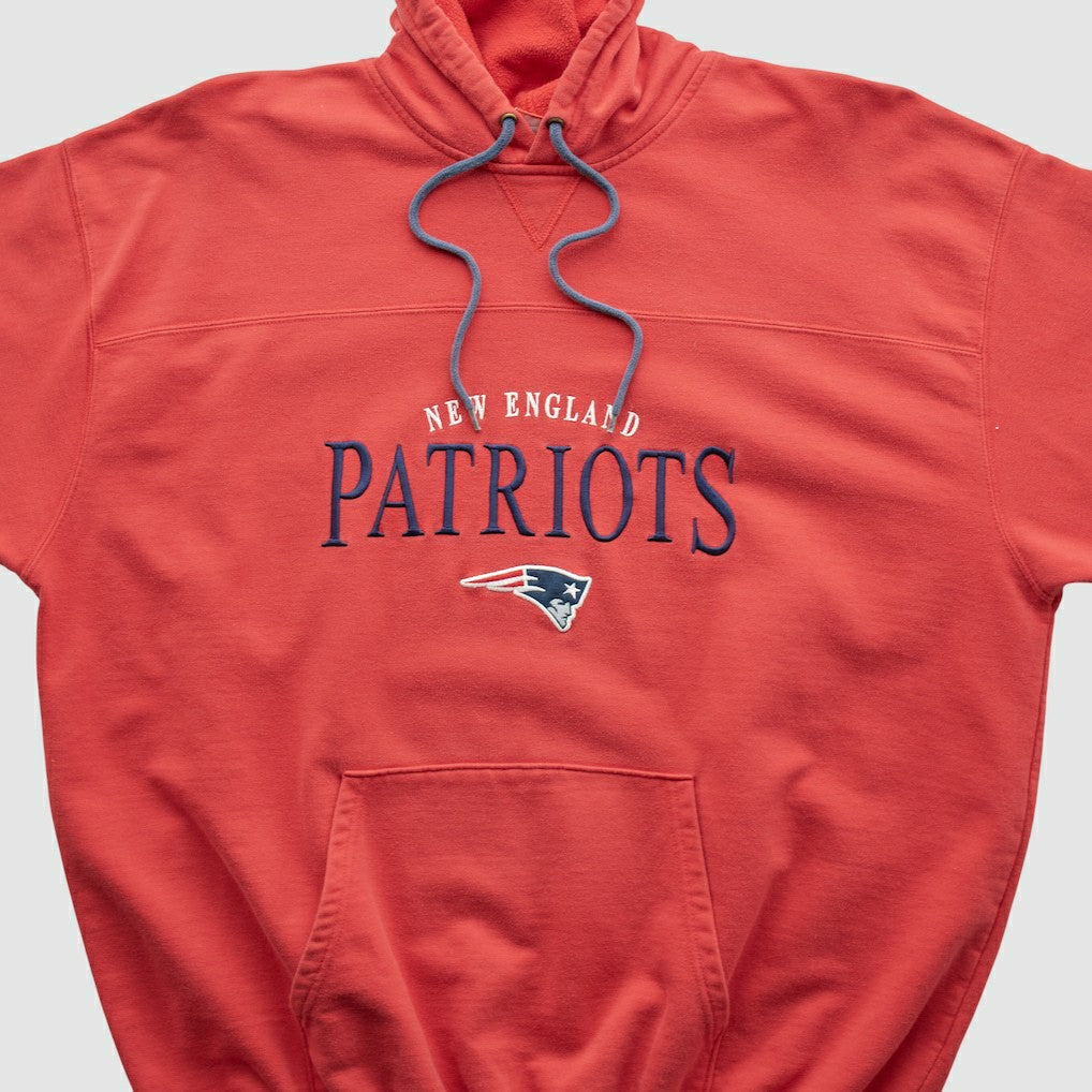 Fanatics New England Patriots NFL 2000s Hooded Pullover Sweatshirt Red Vintage