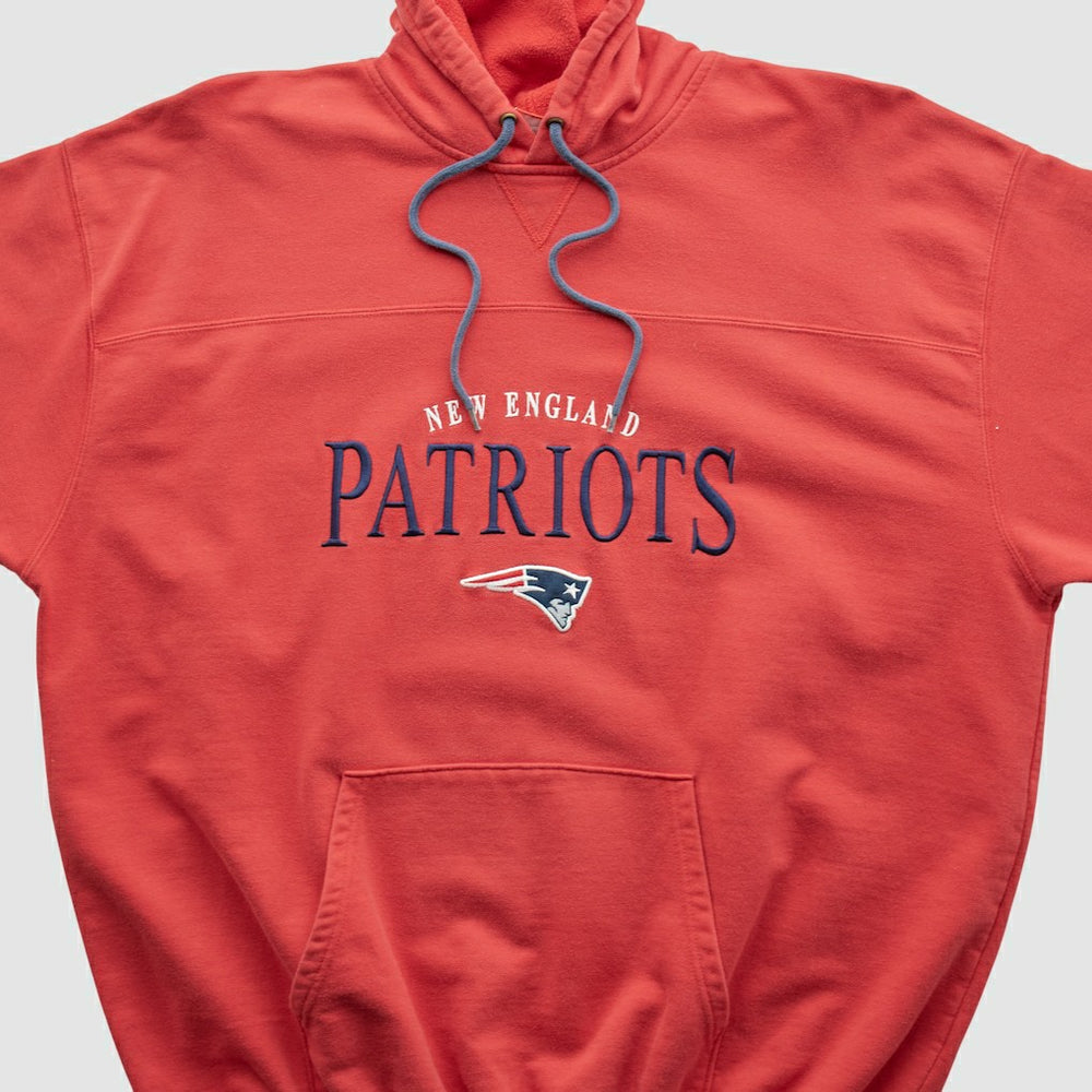 Fanatics New England Patriots NFL 2000s Hooded Pullover Sweatshirt Red Vintage
