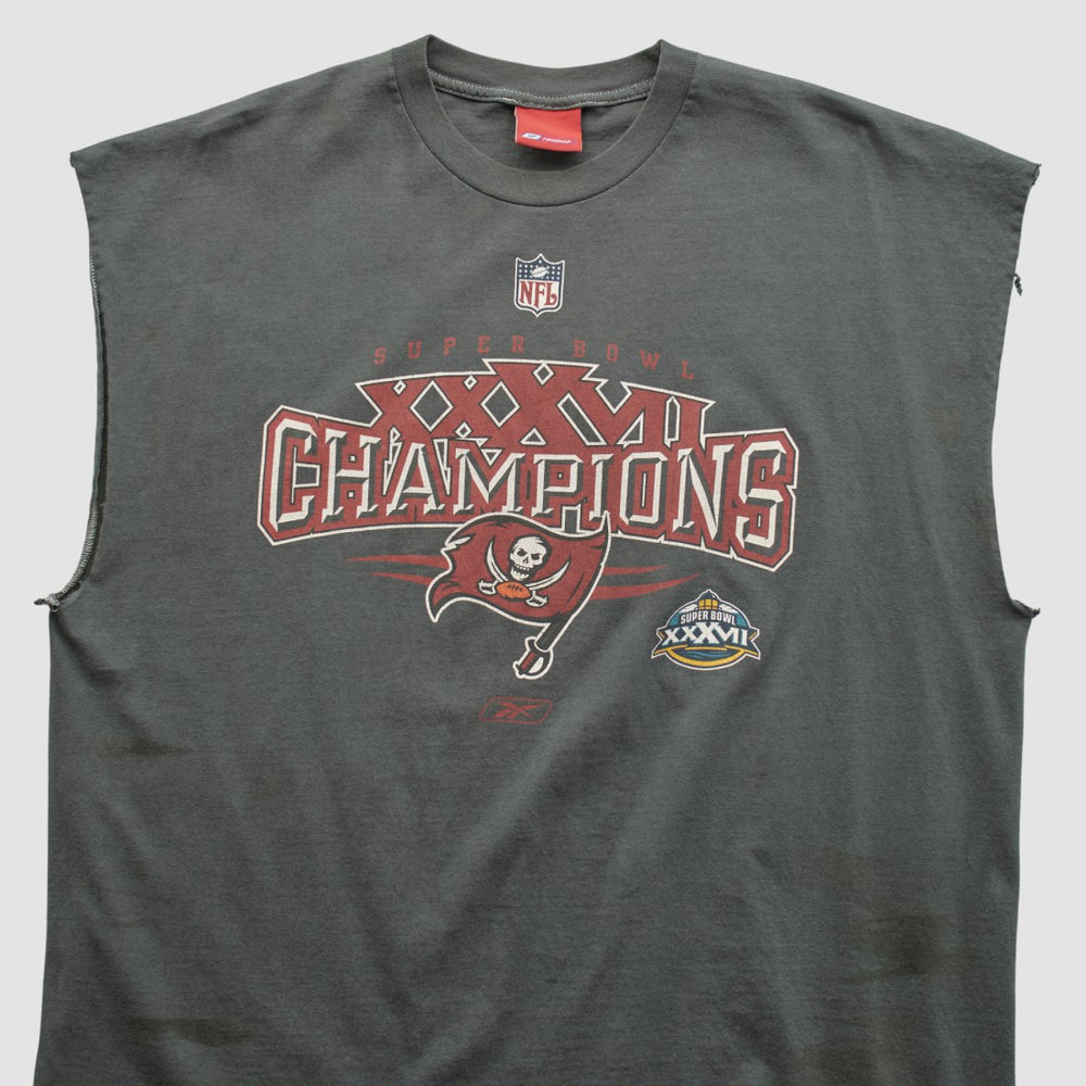 Fanatics Super Bowl XXXVII Reebok 2003 T-shirt Charcoal Vintage