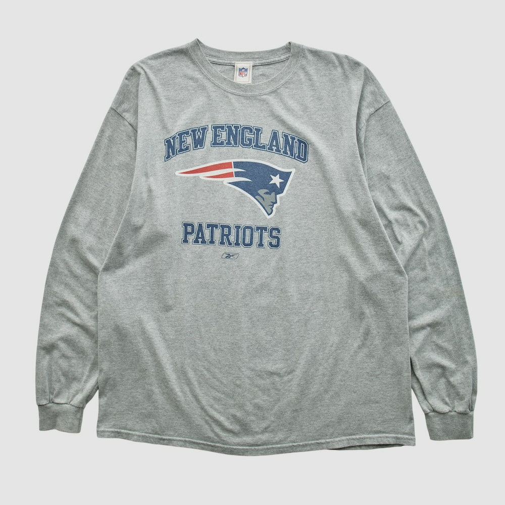 Fanatics New England Patriots NFL 2000s Long Sleeve T-shirt Heather Gray Vintage