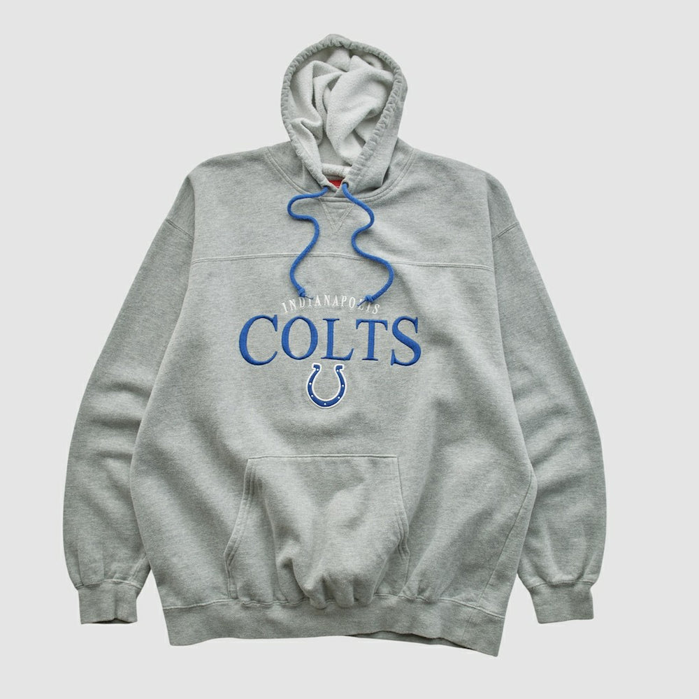 Fanatics Indianapolis Colts NFL 2000s Hooded Pullover Sweatshirt Heather Gray Vintage