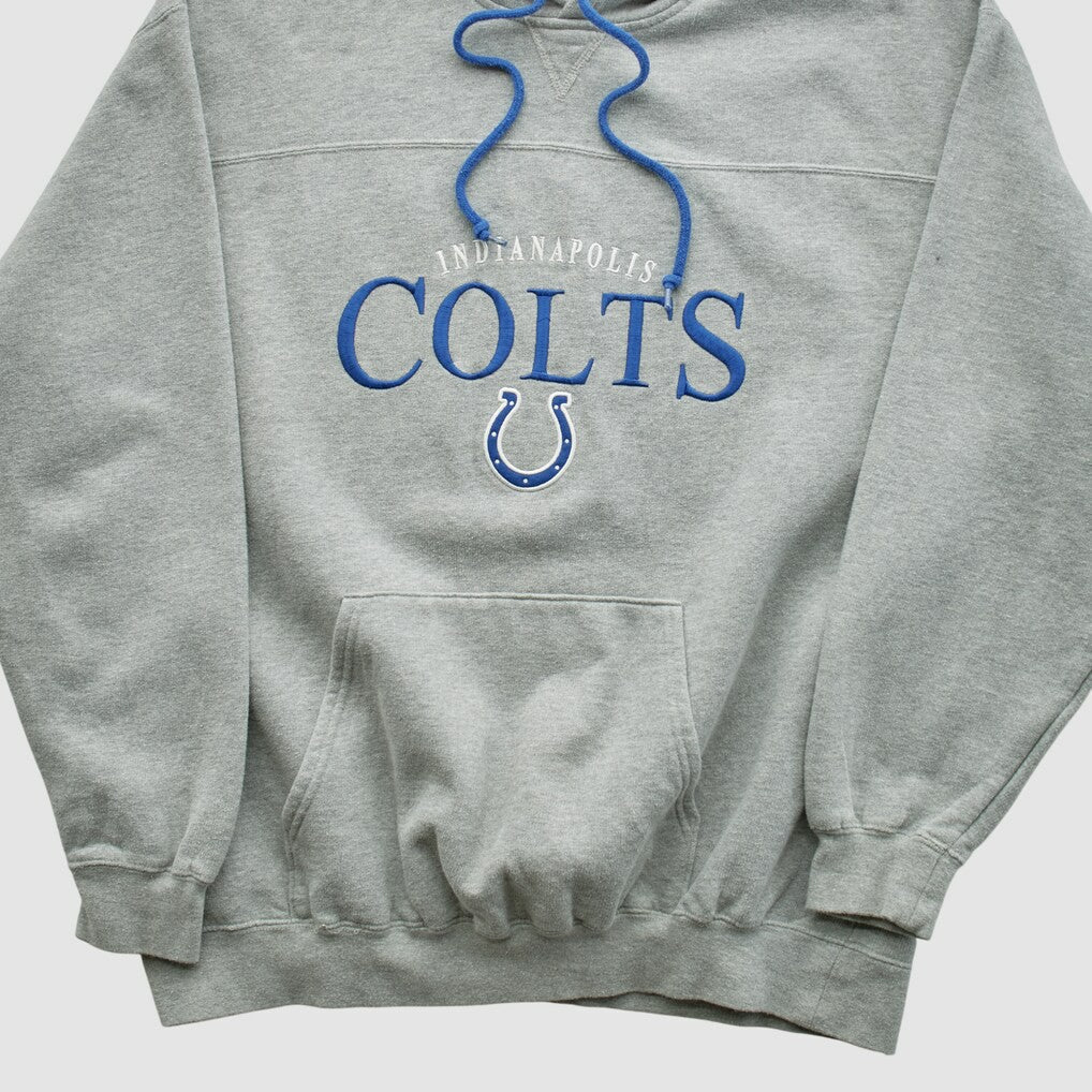 Fanatics Indianapolis Colts NFL 2000s Hooded Pullover Sweatshirt Heather Gray Vintage